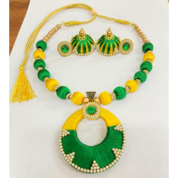 "Necklace Set - YELLOW GREEN "