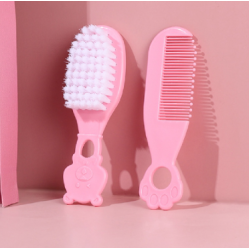 Baby Plastic Hair Brush Comb Set Soft With Nylon Bristles Set