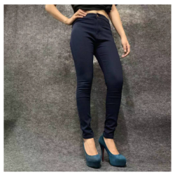 high waist stretchable JEANS NAVY BLUE