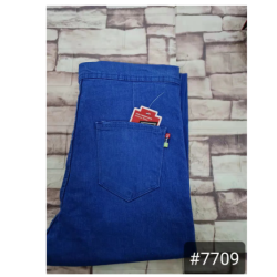 high waist stretchable JEANS ROYAL BLUE