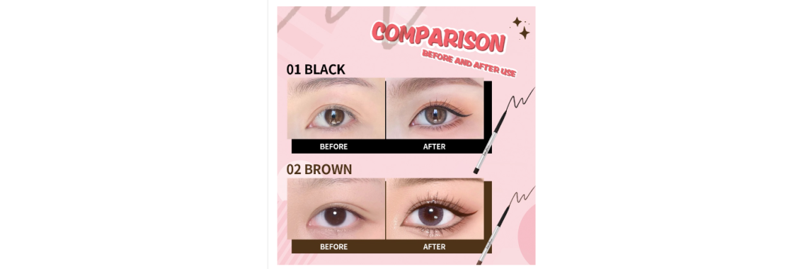 2 Color Eye Makeup Fine Gel Eyeliner