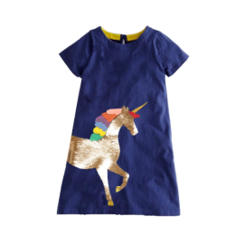 2 7 year old little girls clothes children s KIDS lovely CUTE cartoon pure cotton fashion Short Sleeve Dress 6400