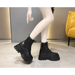 Korean Fashion high cut women boots (zipper and laces)