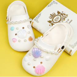 Fashion Jibbitz Charms Metal Shoe Fashion Accessories Jibbitz Set For Shoe Charms Shoe Flower Accessories Shell pearl Set